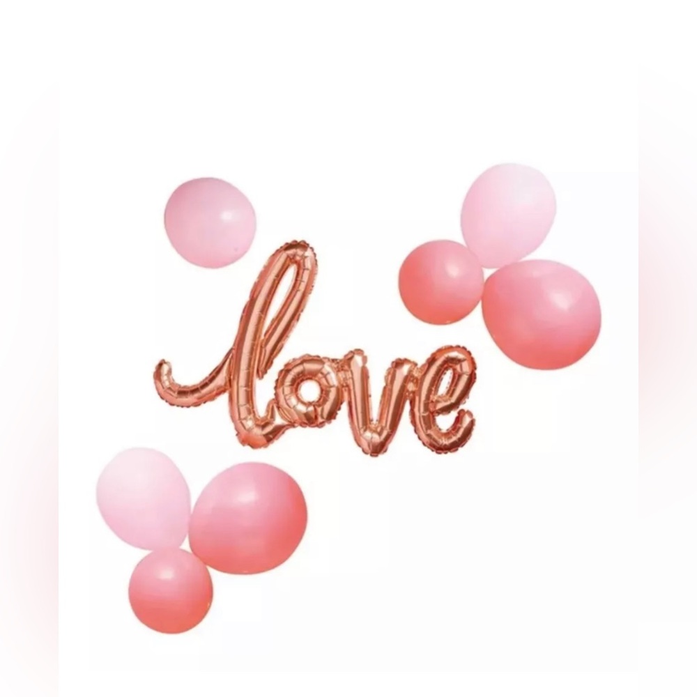 2 Foil + Latex Love Script Balloon Pack Assorted Pinks -Spritz 2 kits for $6.00